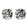 Image 1 : 2.03 CTW Certified H-SI/I Quality Diamond Solitaire Stud Earrings 10K Yellow Gold - REF-285N2Y - 366