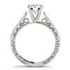 Image 2 : 0.4 CTW Certified VS/SI Diamond Solitaire Antique Ring 18K White Gold - REF-71W6F - 27363