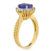 Image 2 : 2.75 CTW Tanzanite & Diamond Ring 18K Yellow Gold - REF-87K3W - 13597