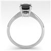 Image 4 : 1.0 CTW Black Diamond Engagement Designer Ring 18K White Gold - REF-44Y5K - 32403