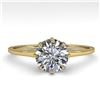 1.01 CTW Certified VS/SI Diamond Engagement Ring 18K Yellow Gold - REF-286T3M - 35743