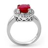 Image 2 : 4.65 CTW Ruby & Diamond Ring 10K White Gold - REF-52W2F - 11905
