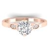 1.05 CTW Certified VS/SI Diamond Solitaire Art Deco Ring 14K Rose Gold - REF-278Y8K - 30562