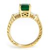 Image 2 : 2.45 CTW Emerald & Diamond Ring 10K Yellow Gold - REF-34F2N - 11008