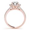 Image 4 : 2.83 CTW Certified VS/SI Diamond 2Pc Wedding Set Solitaire Halo 14K Rose Gold - REF-642A2X - 31101