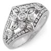 0.75 CTW Certified VS/SI Diamond Ring 10K White Gold - REF-54N5Y - 11006