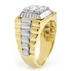 Image 2 : 0.50 CTW Certified VS/SI Diamond Men's Ring 18K 2-Tone Gold - REF-154A8X - 14420