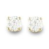 0.33 CTW Certified VS/SI Diamond Solitaire Stud Earrings 14K Yellow Gold - REF-25Y3K - 12606