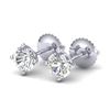 1.01 CTW VS/SI Diamond Solitaire Art Deco Stud Earrings 18K White Gold - REF-180Y2K - 37298
