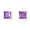 2.0 CTW Amethyst Earrings 14K White Gold - REF-13T6M - 11015