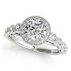 1.05 CTW Certified VS/SI Diamond Solitaire Halo Ring 18K White Gold - REF-138N8Y - 26398