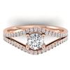 1.05 CTW Certified VS/SI Diamond Art Deco Ring 14K Rose Gold - REF-126F8N - 30301