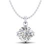 1 CTW VS/SI Diamond Solitaire Art Deco Stud Necklace 18K White Gold - REF-294K2W - 36914