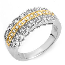 0.50 CTW Certified VS/SI Diamond Ring Solid 10K 2-Tone Gold - REF-52F8N - 10052