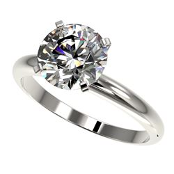 2.50 CTW Certified H-SI/I Quality Diamond Solitaire Engagement Ring 10K White Gold - REF-870K2W - 32
