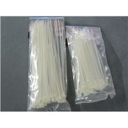 2 New packs of 100 pieces each Cable/Zip ties / 6" & 8"