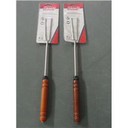 2 New Coleman Telescoping Rotisserie Hot dog Forks