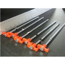 6 New Super  Heavy Duty Tent Stakes 1/4" thick x 10"/ Exc. for hard ground