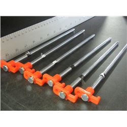 6 New Super  Heavy Duty Tent Stakes 1/4" thick x 10"/ Exc. for hard ground