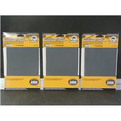 New Gator Grit 1500 grit Waterproof Sandpaper / 3 packs of 6 ==18 total