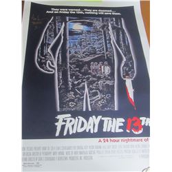 Friday the 13th Hand Singed Movie poster by Ari Lehman / 24x36