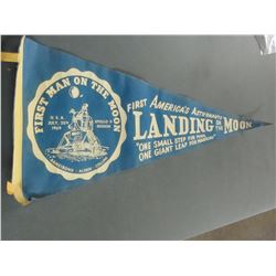 Vintage 1969 First Man on the Moon Penant / Armstrong/Alldrin/Collins