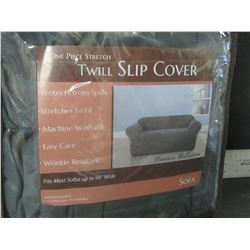 New 1 piece Stretch Twill Slip Cover fits most sofas up to 90"