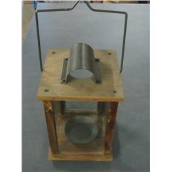 Wood Hurricane Lanturne 7 x 7 x 12" high with locking door