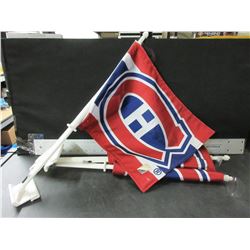 3 New Montreal Canadians Car Flags with NHL Tags