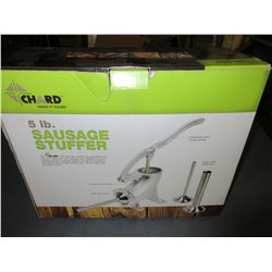 New Chard 5 lb Sausage Stuffer cast iron body tin coated