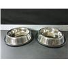 Image 1 : 2 New Stainless Steel non skid Pet Bowls for small to Medium pets