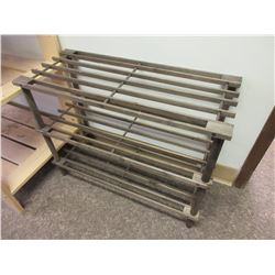 3 tier wood shoe rack  25 x 10.5 x 19 high