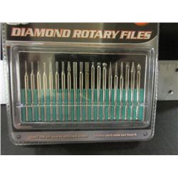 New 20 piece diamond Rotary Files / comes in case