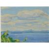 Image 1 : SIMPKINS, Ronald, 1942-    .  "Summer Lake View, Laurentians, Quebec".  Huile sur toile, signée....
