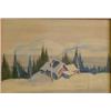 Image 1 : NORWELL, Graham Noble, 1901-1967.  "January Morning, Laurentians, Quebec".  Aquarelle, signée.  W...