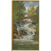 Image 1 : MOSS, Charles Eugene, R.C.A., 1860-1901.  "Cascading Falls".  Huile sur panneau, signée....