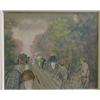 Image 1 : VINCELETTE, Roméo, 1902-1979.  "Leaving the Concert in the Park".  Pastel, signé....