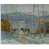 Image 1 : IACURTO, Francesco, R.C.A., 1908-    .  "Cabane à sucre à Baie St. Paul".  Huile sur panneau, sig...