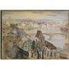 Image 1 : CLERGÉ, Auguste Joseph, 1891-1963.  "A View of a French Town".  Aquarelle, signée....