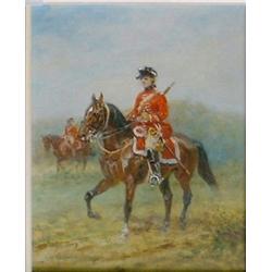 PECHAUBÈS, Eugène, 1890-1967.  "Dragon Louis XV".  Huile sur toile, signée et titrée.  École fran...