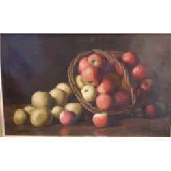 BAYARD, Jules.  "Nature Morte".  Huile sur toile, signée et datée "1882".  École française....