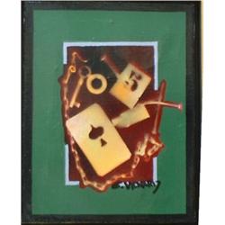 VENARD, Claude, 1913-1999.  "Sans Titre".  Huile sur toile, signée.  École française....