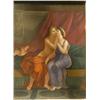Image 1 : École française 19e S./19th C. French School.  "Loving Embrace".  Huile sur métal....