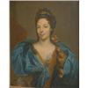 Image 1 : École française 18e S/18th C. French School.  "Portrait de femme".  Huile sur toile....