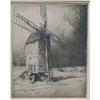 Image 1 : GAGNON, Clarence Alphonse, R.C.A., 1881-1942.  "Old Mill in Picardy".  Eau-forte, cachet d'atelie...