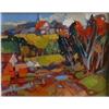 Image 1 : ASLANIAN, Bedros, 1937-    .  "Laurentian Village in Autumn".  Huile sur panneau, signée....