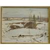 Image 1 : BOUCHARD, Lorne Holland, R.C.A., 1913-1978.  "Frozen Pond near Huntingdon, P.Q.".  Huile sur pann...