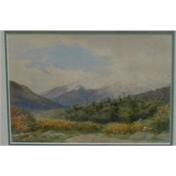 WAY, Charles Jones, R.C.A., 1835-1910.  "White Mountains".  Aquarelle, monogrammée et datée "1860...