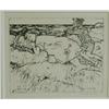Image 1 : VARLEY, Frederick Horsman, A.R.C.A., 1881-1969.  "Sleeping by the Beach".  Lithographie, signée a...