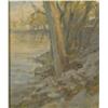Image 1 : GRAHAM, James Lillie, R.C.A., 1873-1975.  "Trees by the Edge of the River Bank"....